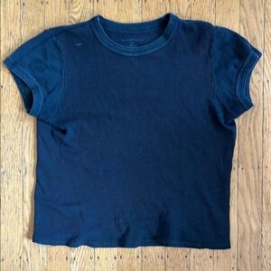 Brandy Melville black thermal Short Sleeve Tee